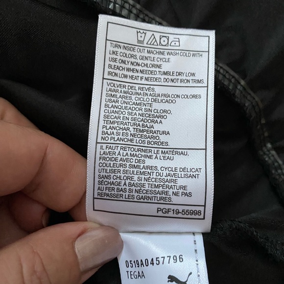 "PUMA" Black Hot Pink Logo Girls Sleeve Dri-fit Athletic SHIRT TOP SIZE M(10/12 - Picture 9 of 10